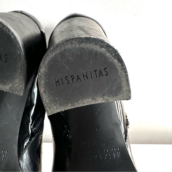 HISPANITAS Leather Ankle Heel Boots Sz 40 (8.5) Suede Pony Hair Animal Print - Picture 8 of 12